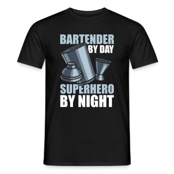Barman Barman - T-shirt homme - noir - Devant - AI Model Male 178 light (178cm)
