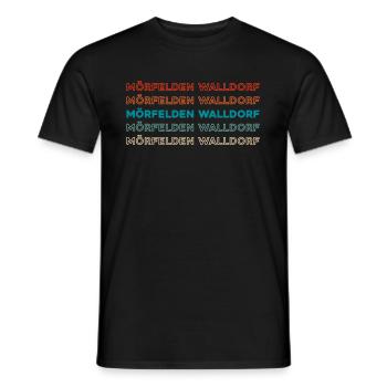 Ville allemande de MörfeldenWalldorf, Hesse - T-shirt homme - noir - Devant - AI Model Male 178 light (178cm)