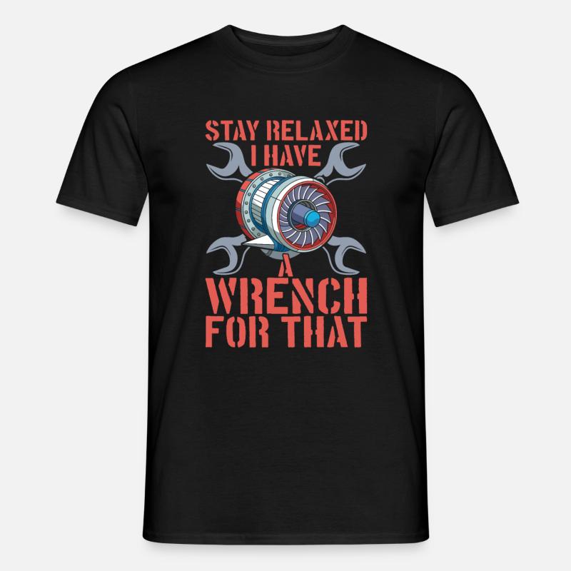 Flugingenieur - Männer T-Shirt - Schwarz