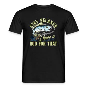 Pêcheur - T-shirt homme - noir - Devant - AI Model Male 178 light (178cm)