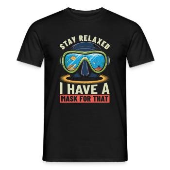 Commercial diver - Men's T-Shirt - black - Front - AI Model Male 178 light (178cm)