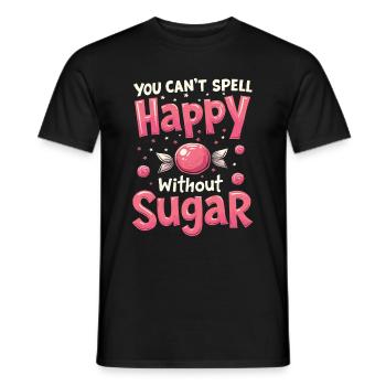 Candy production - Men's T-Shirt - black - Front - AI Model Male 178 light (178cm)