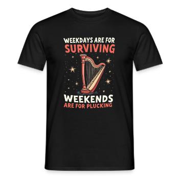 Harpe - T-shirt homme - noir - Devant - AI Model Male 178 light (178cm)