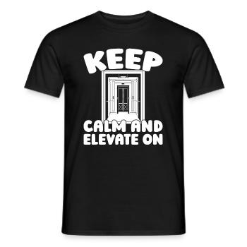 Elevator Elevator - Men's T-Shirt - black - Front - AI Model Male 178 light (178cm)