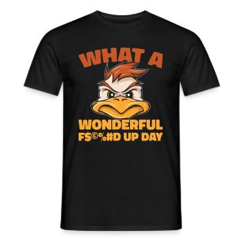 Journée du canard foutu en l’air - T-shirt homme - noir - Devant - AI Model Male 178 light (178cm)