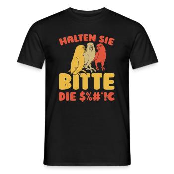 Perroquet, s’il te plaît, tais-toi - T-shirt homme - noir - Devant - AI Model Male 178 light (178cm)