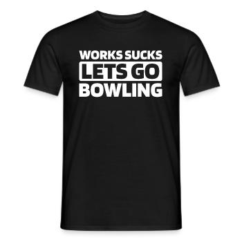 Bowling Bowlen Bowler - Männer T-Shirt - Schwarz - Vorne - AI Model Male 178 light (178cm)