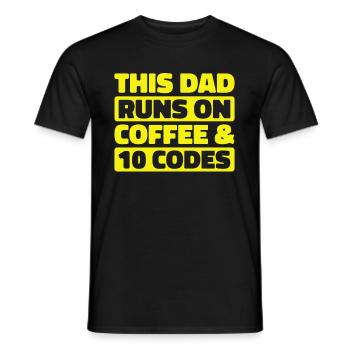 Emergency Call Control Center Coffee Operations Center - Men's T-Shirt - black - Front - AI Model Male 178 light (178cm)