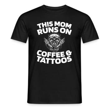 Tattoo Artist Tattoo Coffee Mother Mom - Men's T-Shirt - black - Front - AI Model Male 178 light (178cm)