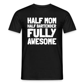 Barman Barman Mère Maman - T-shirt homme - noir - Devant - AI Model Male 178 light (178cm)