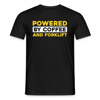 Chariot élévateur Chariot élévateur Café - T-shirt homme - noir - Devant - AI Model Male 178 light (178cm)