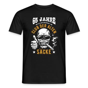 Club der alten Säcke, 65. Geburtstag, Totenkopf - Männer T-Shirt - Schwarz - Vorne - AI Model Male 178 light (178cm)