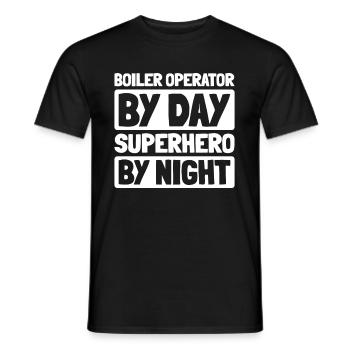 Opérateurs de chaudières - T-shirt homme - noir - Devant - AI Model Male 178 light (178cm)