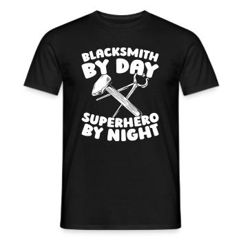 Blacksmith metalworker - Men's T-Shirt - black - Front - AI Model Male 178 light (178cm)