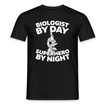 Biology Biologist - Men's T-Shirt - black - Front - AI Model Male 178 light (178cm)
