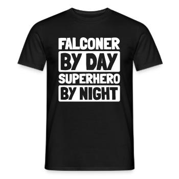 Falkner - Männer T-Shirt - Schwarz - Vorne - AI Model Male 178 light (178cm)