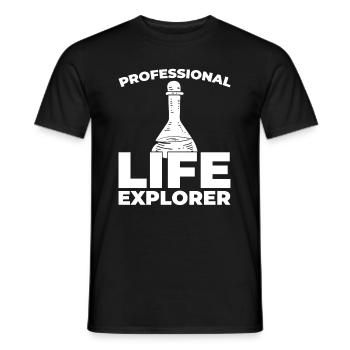 Biology Biologist - Men's T-Shirt - black - Front - AI Model Male 178 light (178cm)