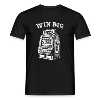 Win Big - Slot Machine - 2025 - Men's T-Shirt - black - Front - AI Model Male 178 light (178cm)