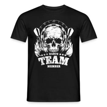 Darts Skull - Darts Team Member - Gift - Men's T-Shirt - black - Front - AI Model Male 178 light (178cm)