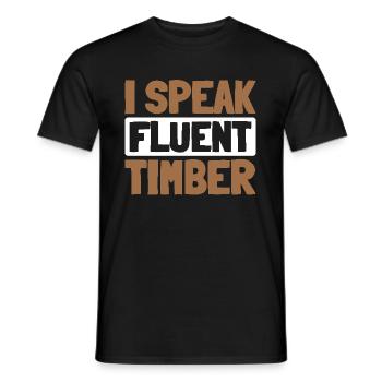 Wood chippers, forestry workers, lumberjacks - Men's T-Shirt - black - Front - AI Model Male 178 light (178cm)