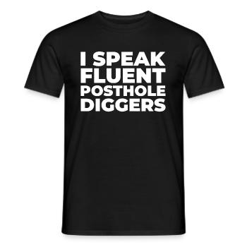 Fence installer - Men's T-Shirt - black - Front - AI Model Male 178 light (178cm)