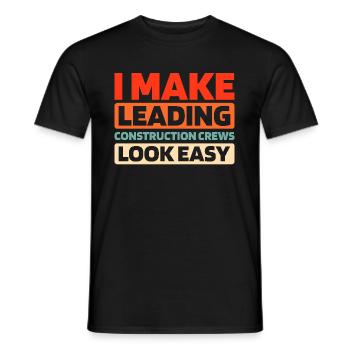 Contremaître en construction - T-shirt homme - noir - Devant - AI Model Male 178 light (178cm)