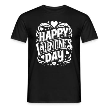 Happy Valentine's Day - Liebe - Geschenk - Männer T-Shirt - Schwarz - Vorne - AI Model Male 178 light (178cm)