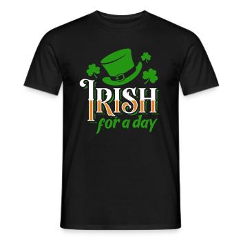 Irish for a day - Shamrock - Ireland - Men's T-Shirt - black - Front - AI Model Male 178 light (178cm)