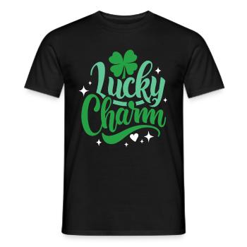 Porte-bonheur - Saint-Patrick - Irlande - T-shirt homme - noir - Devant - AI Model Male 178 light (178cm)