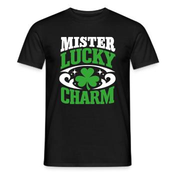 Mister Lucky Charm - Saint-Patrick - Irlande - T-shirt homme - noir - Devant - AI Model Male 178 light (178cm)