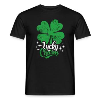Porte-bonheur - Saint-Patrick - Irlande - T-shirt homme - noir - Devant - AI Model Male 178 light (178cm)