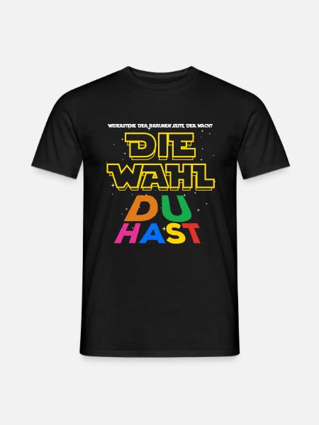 Die Wahl du hast - Wähler - bunt - Vielfalt - Männer T-Shirt - Schwarz