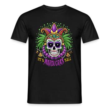 I'ts Mardi Gras Y'all - Karneval - Kostüm - Männer T-Shirt - Schwarz - Vorne - AI Model Male 178 light (178cm)