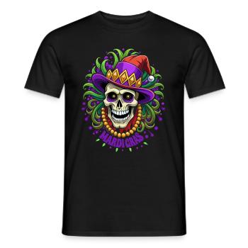 Mardi Gras - Karneval - Kostüm - Geschenk - Männer T-Shirt - Schwarz - Vorne - AI Model Male 178 light (178cm)