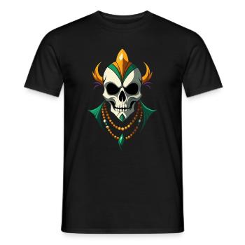 Mardi Gras skull - Carnival - Costume - Gift - Men's T-Shirt - black - Front - AI Model Male 178 light (178cm)