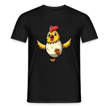 Happy Easter - Easter Chicken - Easter Egg - Gift - Men's T-Shirt - black - Front - AI Model Male 178 light (178cm)