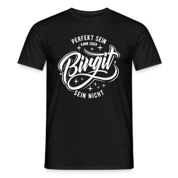 Vorname Birgit - Namenstag - Geschenk - Männer T-Shirt - Schwarz - Vorne - AI Model Male 178 light (178cm)