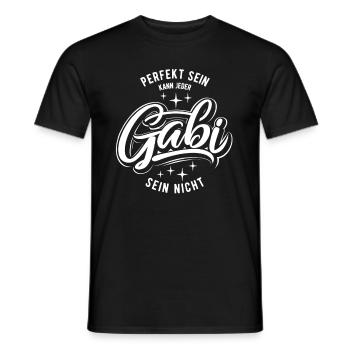 Vornamen Gabi - Namenstag - Geschenk - Männer T-Shirt - Schwarz - Vorne - AI Model Male 178 light (178cm)