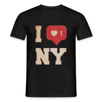 I Love NY - T-shirt homme - noir - Devant - AI Model Male 178 light (178cm)