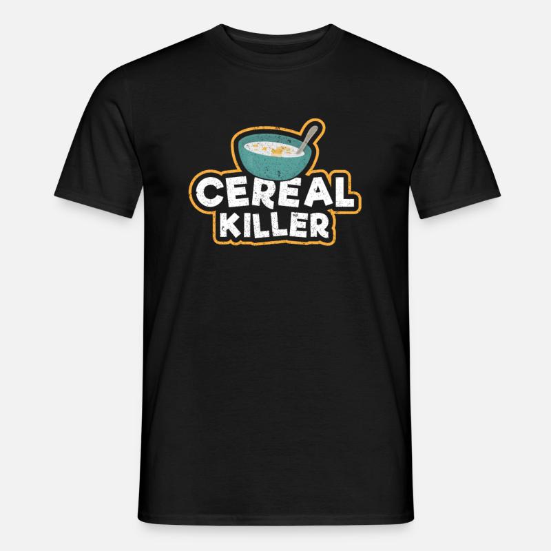 Cereal Killer Müsli marshmallows Geschenk - Männer T-Shirt - Schwarz