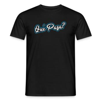 Que Pasa ? Phrase espagnole Espagne - T-shirt homme - noir - Devant - AI Model Male 178 light (178cm)