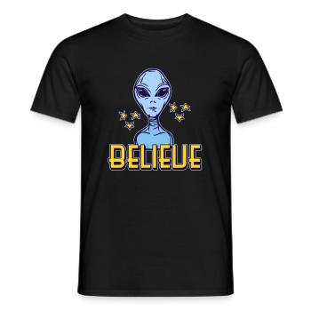 Alien Ufo aliens OVNI Aliens - T-shirt homme - noir - Devant - AI Model Male 178 light (178cm)
