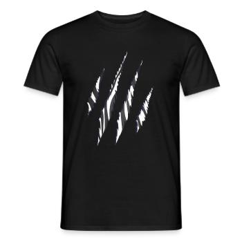 Zèbres motifs griffes motif - T-shirt homme - noir - Devant - AI Model Male 178 light (178cm)