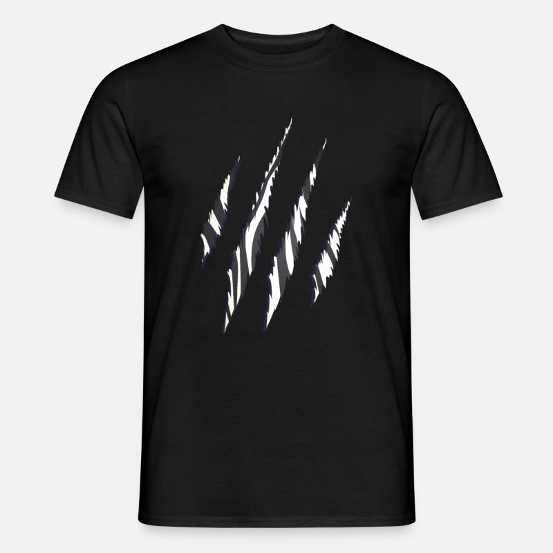 Zebra Zebramuster Krallen Muster - Männer T-Shirt - Schwarz
