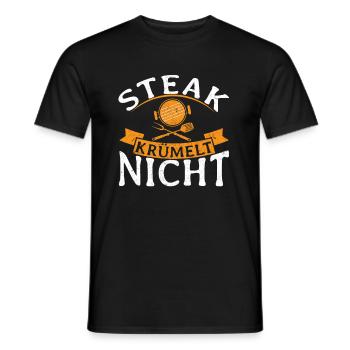 Le steak ne se courbe pas! BBQ Barbecue Grillen Grill - T-shirt homme - noir - Devant - AI Model Male 178 light (178cm)