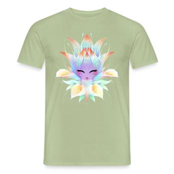 Blooming fairy - Men's T-Shirt - sage - Front - AI Model Male 178 light (178cm)