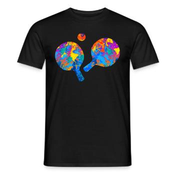 Table tennis table tennis bat Table tennis player - Men's T-Shirt - black - Front - AI Model Male 178 light (178cm)