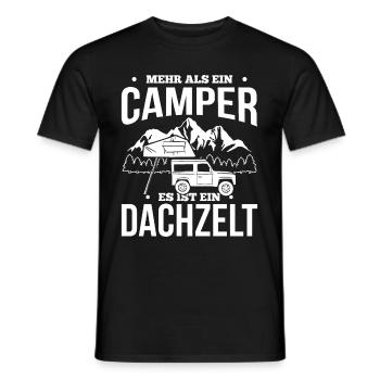 Mehr Als Ein Camper Es Ist Ein Dachzelt Camping - Männer T-Shirt - Schwarz - Vorne - AI Model Male 178 light (178cm)