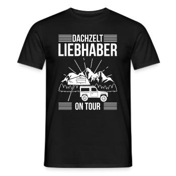 Dachzelt Liebhaber On Tour Camping Autodachzelt - Männer T-Shirt - Schwarz - Vorne - AI Model Male 178 light (178cm)
