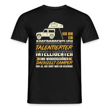 Ich Bin Ein Talentierter Dachzelt Camper Camping - Männer T-Shirt - Schwarz - Vorne - AI Model Male 178 light (178cm)